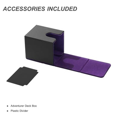 Mage Tech Adventurer [Apprentice] Modular Deck Box - Holds 99 Double-Sleeved Cards - Ultra-Rugged, Expandable Design - MTG PTCG LOR OPCG & More - Black/Purple - color: 2. Eclipse (Black/Purple), style: 1. Apprentice