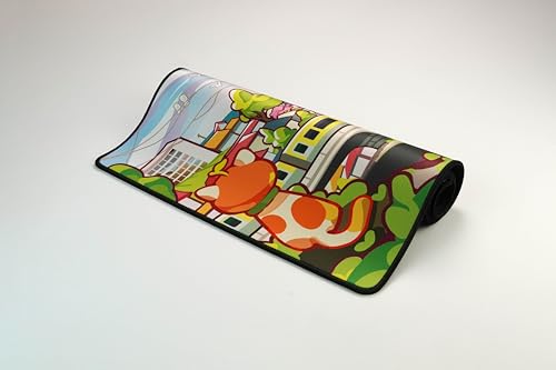 1985 Games Milk Carton Cat Playmat – Premium Non-Slip Tabletop Gaming Mat for MTG, DND & Card Games - color: Playmat