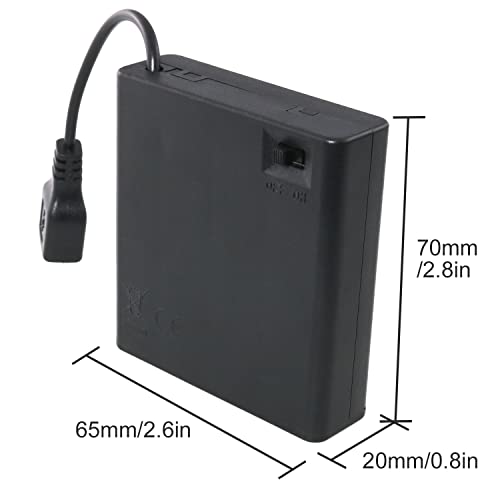 USB Female Socket 4 AA Battery Case Box Holder with ON-Off Switch