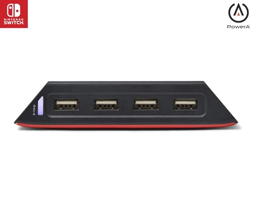 PowerA 4-Port Hi-Speed USB Hub for Nintendo Switch™, USB 2.0, 6 ft. USB Cable, Weighted Base, Officially Licensed - style: USB Hub