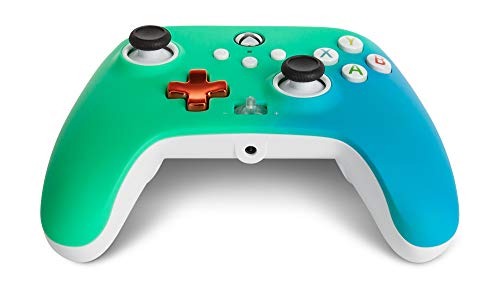 PowerA Enhanced Wired Controller for Xbox Series X|S - Seafoam Fade, gamepad, wired video game controller, gaming controller, Xbox Series X|S, Officially Licensed for Xbox - color: Seafoam Fade