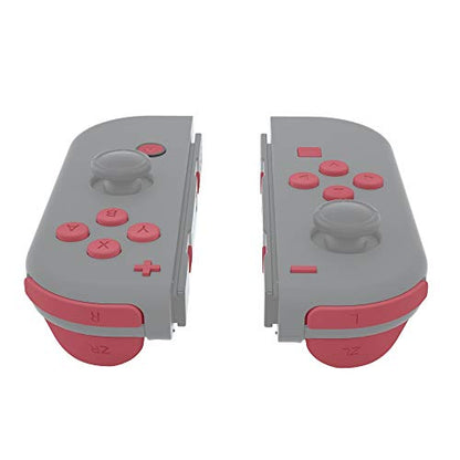 eXtremeRate DIY Full Set Buttons for Nintendo Switch & Switch OLED, Custom Replacement Buttons for JoyCon, ABXY Direction Keys SR SL L R ZR ZL + - Home Capture Trigger Buttons Springs - Indian Red - color: Indian Red