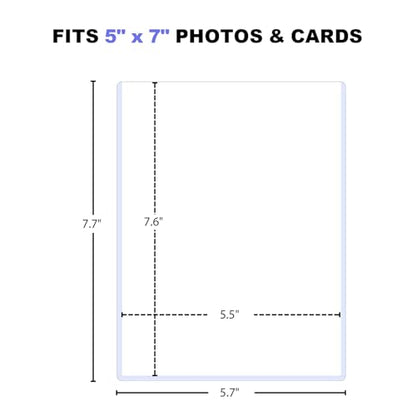 5x7 Toploader for Jumbo Cards - Perfect Fit for 5.4" x 7.5" Oversized Cards, Clear Rigid Hard Plastic Sleeves for Collectible Trading Cards, Photo Protectors -30 Pack - size: L: 5.4"x7.5"-30 Pcs