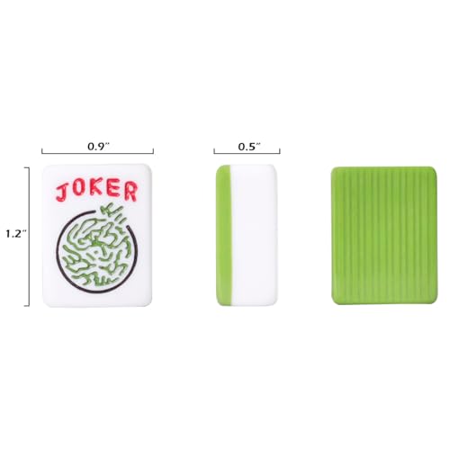 Set of American Mahjong Tiles, 166 American Mahjong Tiles with Green Color(1.2”,Tiles Only Set) - color: Green