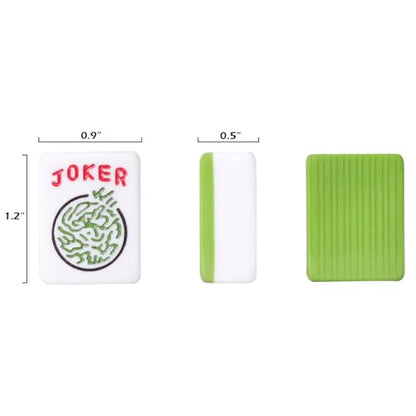 Set of American Mahjong Tiles, 166 American Mahjong Tiles with Green Color(1.2”,Tiles Only Set) - color: Green