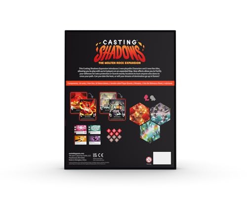 Unstable Games - Casting Shadows: Molten Rock Expansion - Designed to be Added to Your Casting Shadows Base Game - Great for Family Game Night - color: Molten Rock Expansion Pack