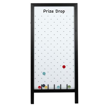 Ilyapa Prize Drop Board, 28x57 in - Penny Drop Game, Whiteboard Sign | Wooden A-Frame Whiteboard Sign, Includes 20 Coin Drop Discs & Eraser - For Trade Shows & Events - color: White, size: 28x57