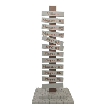 DND Initiative Tracker –The Battle Beacon Magnetic Turn Order Tower for DND | Acrylic Combat Stand with 12 Reusable – Tabletop RPG, for Pathfinder & DM Tools