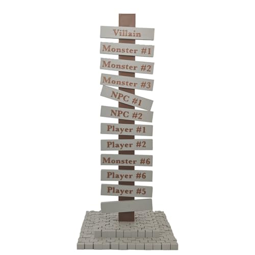 DND Initiative Tracker –The Battle Beacon Magnetic Turn Order Tower for DND | Acrylic Combat Stand with 12 Reusable – Tabletop RPG, for Pathfinder & DM Tools