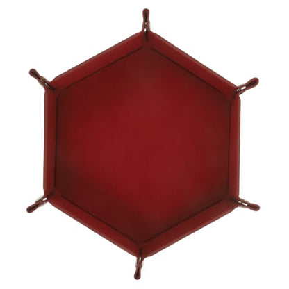 WOONEKY Foldable Pu Dice Tray for Desktop Elegant Storage Box Snaps Easy to Carry for Tabletop Games and Parties Deep
