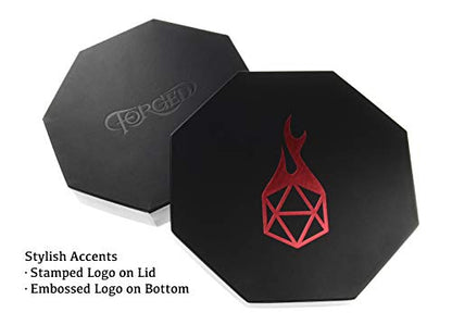Forged Dice Co. Dice Arena Rolling Tray and Storage Compatible with Any dice Game, D&D and RPG Gaming - color: Red