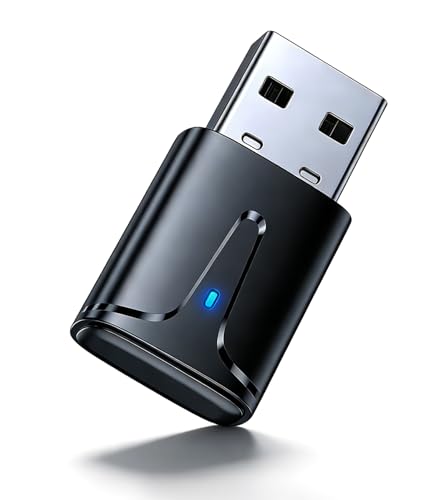 KAIY USB Bluetooth 5.3 Adapter for PC Long Range Bluetooth Dongle | Bluetooth Transmitter for Desktop Laptop, Plug & Play for Headphones/Mouse/Keyboard/Speaker, Windows 11/10/8.1