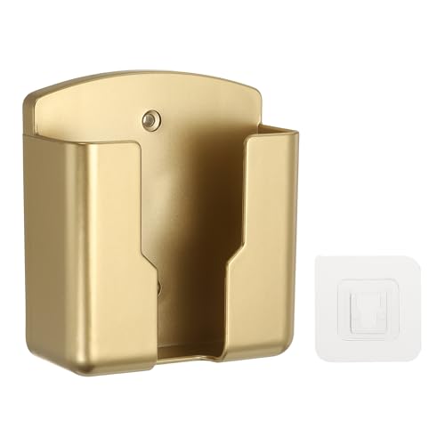 Remote Control Holder Wall Mount, (3.5" x 1.63" x 3.94")-Universal TV AC Remote Controller Organizer Box Air Conditioner Media Player Rack Holder for Home/Office/School, Gold - color: Gold, size: 3.5" x 1.63" x 3.94"