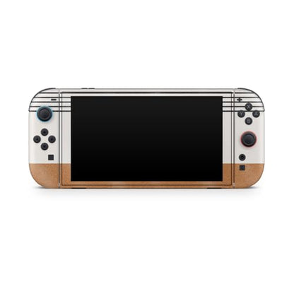 Glossy Glitter Gaming Skin Compatible with Nintendo Switch 2 Console Only - Neutral Stripes - Premium 3M Vinyl Protective Wrap Decal Cover - Easy to Apply | Crafted in The USA by MightySkins - color: Neutral Stripes, size: Switch 2 Console Skin Only, styl