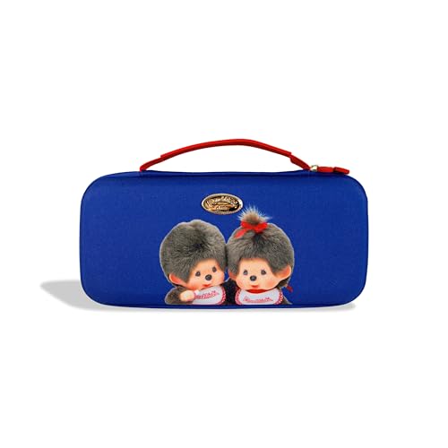 Sonix x Monchhichi Carrying Case for Nintendo Switch 2, Switch 1, Lite, OLED, Protective Travel Case with Game Cartridge Storage | Monchhichi Blue - color: Monchhichi Blue