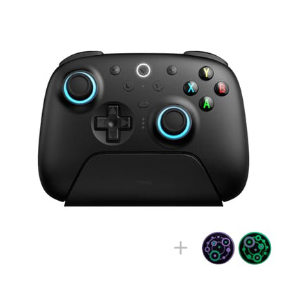 8Bitdo Ultimate 2 Wireless Gaming Controller with Charging Dock - Black | TMR Joysticks, Switchable Hall Effect/Tactile Triggers, 8Speed Wireless Tech, RGB Fire Ring, for PC & Android - color: Black, size: Ultimate 2 Wireless