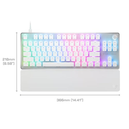 Turtle Beach Vulcan II TKL Pro Hall-Effect Mechanical RGB Gaming Keyboard | Magnetic Switches, Adjustable Actuation, Customizable RGB Keys, Rapid Trigger, Swappable Keycaps, Tenkeyless, White - color: White