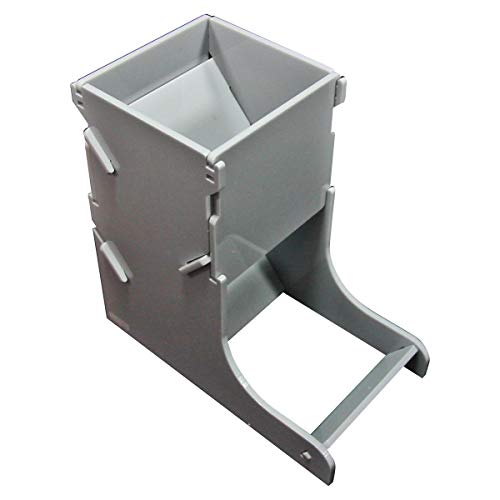 LITKO Dice Tower | TTRPG & Board Games | Grey | Contains rolls, no dice off the table | Fits 16-25mm D6 & polyhedral sets | 5in tall | Laser-cut acrylic | Assembly required - color: Grey