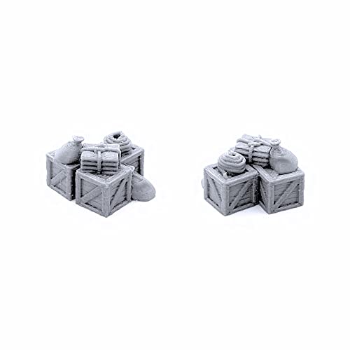 EnderToys Cargo Piles - DND Terrain Scenery for Tabletop 28mm Miniatures Wargame