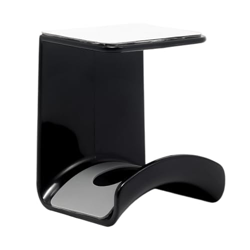1Pcs Black ABS Plastic Headphone Stand Hanger, Hanging Headset Holder Hook Under Desk, Adhesive Earphones Hangers for Desk Headphone Hanger, Most Headphones and Controller - color: Black, size: Under Desk