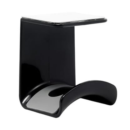 1Pcs Black ABS Plastic Headphone Stand Hanger, Hanging Headset Holder Hook Under Desk, Adhesive Earphones Hangers for Desk Headphone Hanger, Most Headphones and Controller - color: Black, size: Under Desk