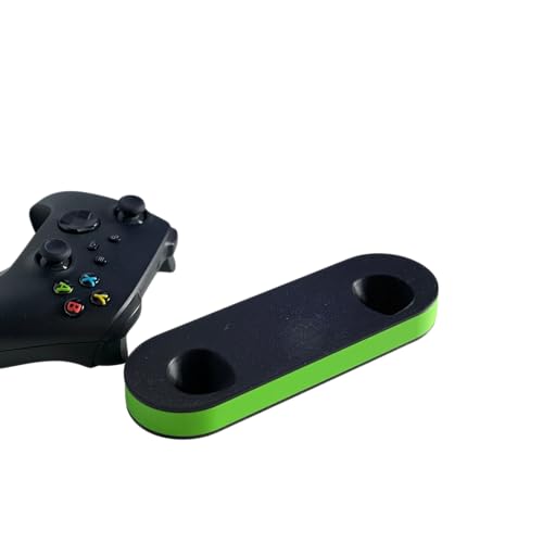 Minimal Controller Holder Compatible with Xbox Series – Wall-Free Stand – Sleek Black Base with Custom Accent Color – Gaming Desk Accessory - Gaming Setup Organization (Green) - color: Green