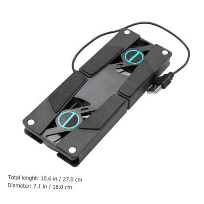 2PCS Laptop Cooler Pad with Dual Fans USB Powered Quiet Cooling Stand Anti-Slip Mat Compatible with All Laptop for Gaming and Work
