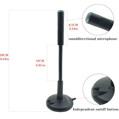 LANDIBO USB Microphone, Plug and Play Desktop Laptop gooseneck Microphone, Suitable for Games, conferences, Streaming, and Tutorials K050 Recording, podcasting, Gaming, and Online Chat