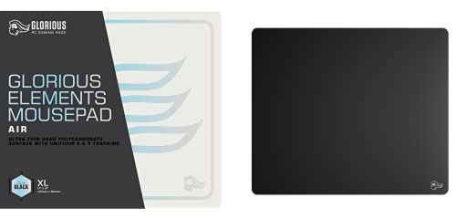 GLORIOUS Elements Air Mousepad - XL Hard and Ultra Thin Polycarbonate Flexible Surface Large Gaming Mouse Pad 15"X17" Extended Hard Mousepad (Helios) (GLO-MP-ELEM-AIR) - color: Air