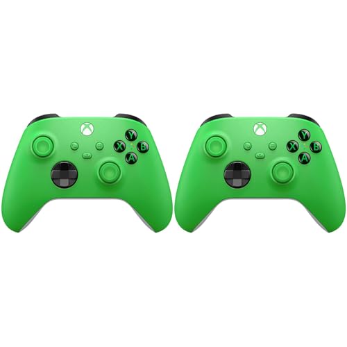 Microsoft QAU-00090 Xbox Wireless Dual Controller Bundle (Velocity Green) for Xbox Series X|S, Xbox One, Windows PC, Android and iOS - color: Velocity Green