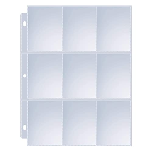 Sooez 36 Pack Trading Card Sleeves for Binder, 9 Pocket Photo Card Holder | Crystal Clear Page Protectors, Top Loading, PVC-Free & Acid-Free, Fit for Collectible Games, Sports, Baseball, Football - style: Single-Sided