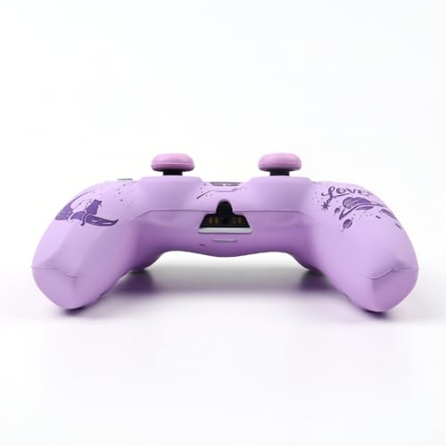 Moonlit Cats with a Loving Heart Controller Skin Compatible with PS5/Playstation 5 Controller, RALAN Protector Case Cover Customised Thumb Grip - color: MCats Purple