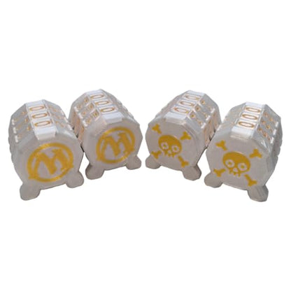 2 Pack Life Counter - HP Tracker with Tracking Card Slot MTG Tabletop RPG Dungeons and Dragons(2 Pack White+Gold) - color: White