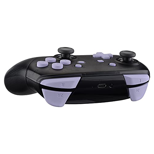 eXtremeRate Light Violet Repair ABXY D-pad ZR ZL L R Keys for Nintendo Switch Pro Controller, Glossy DIY Replacement Full Set Buttons with Tools for Nintendo Switch Pro - Controller NOT Included - color: Light Violet