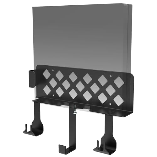 Wall Mount Bracket Compatible for PS4 Slim,PS4 Slim Wall Mount Holder | with Detachable 2 Controller Holder & Headphone Hanger,Mount on The Wall or The Back of The TV
