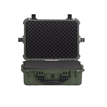 MEIJIA All Weather IP67 Waterproof Hard Camera Case,Hard Protective Case,Hard Case with Customizable Foam,Fit Use of Drones,Camera,Equipments,Pistols(Green,19.78x15.77x7.41inches) - color: Green, size: 19.78x15.77x7.41inches