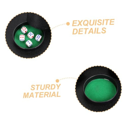 HANABASS 5pcs Dice Cup Stand Durable Base Replacement with Noise Reduction for Secure Fit Easy to Install Dice Cup Lid and Tray for Ktv Game Accessories