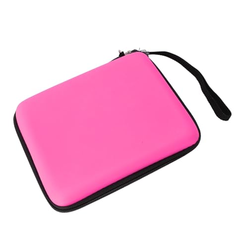 Carrying Case for 2DS Console and Accessories, Hard Shell Protective Travel Case, with 8 Game Slot and Inner Pocket, Wrist Strap (Pinkish) - color: Pinkish