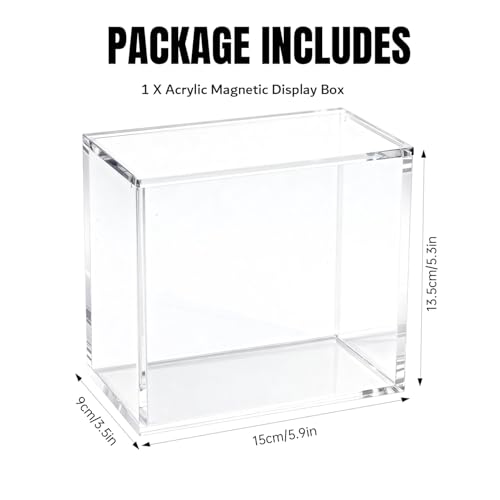Mcbazel Acrylic Display Case Protector for PKMN Booster Box, 5mm Thick Clear Magnetic Case Holder with UV Protection Compatible with PKMN Booster Boxes (Not for Japanese Booster Boxes)