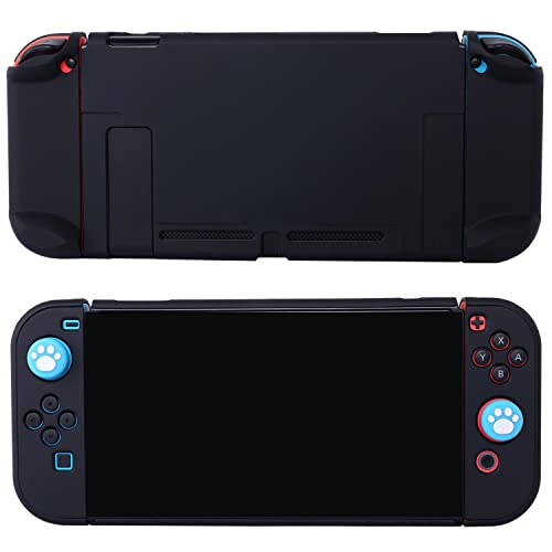 Dockable Case for Nintendo Switch - COMCOOL 3 in 1 Protective Cover Case for Nintendo Switch and Joy-Con Controller with Screen Protector and Thumb grips - Black - color: Black