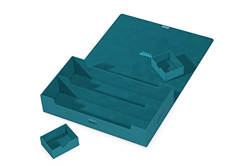 Ultimate Guard Omnihive 1000+, Deck Case for 1000 Double-Sleeved TCG Cards + 2 removable Trays, Petrol, Magnetic Closure & Microfiber Inner Lining - color: Petrol