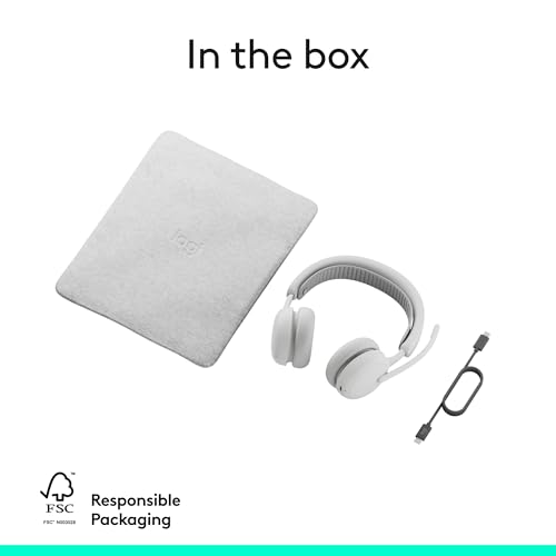 Logitech Zone Wireless 2 ES Noise Canceling Headset - Off-White | Adaptive Hybrid, Bluetooth connectivity, noise-canceling technology, Wireless - color: Off White, style: Wireless