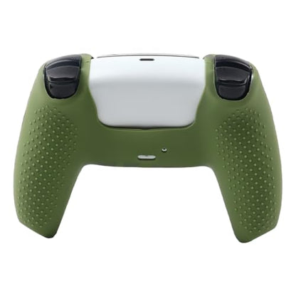 Dark Green Camo Controller Skin Compatible with PS5/Playstation 5 Controller, RALAN Protector Case Cover Customised Thumb Grip - color: Dark Green Camo