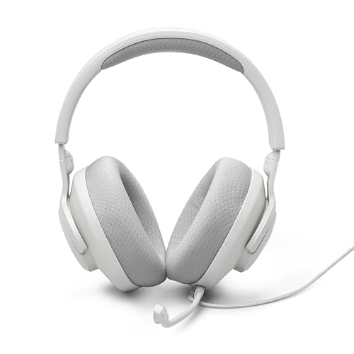 JBL Quantum 100M2 Wired Gaming Headset, Detachable Mic - White | Memory Foam Ear Cushions And 3.5 Mm Jack Work With PC, PlayStation, Xbox, Nintendo Switch For Immersive PC Gaming Sessions - color: White