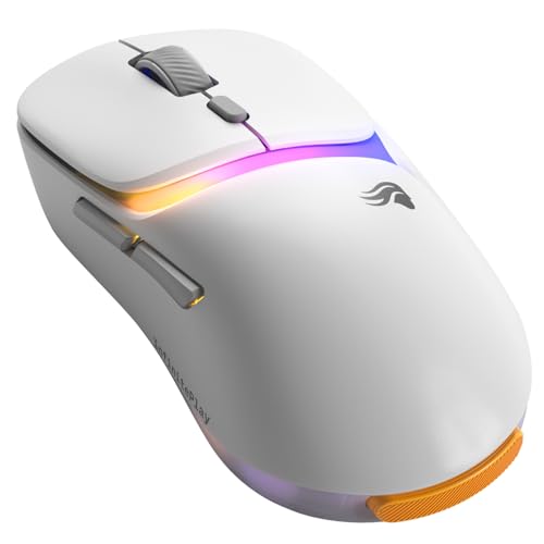 GLORIOUS Gaming Model D3 Wireless Gaming Mouse - InfinitePlay Swappable Battery, 130H Battery Life, 8k Polling, 130M Optical Switches, Ultralight 69g, 30K DPI Optical Sensor, RGB - White - color: White, style: Model D3 (Ergonomic)