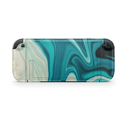 Gaming Skin Compatible with Nintendo Switch 2 Console Only - Aqua Swirl - Premium 3M Vinyl Protective Wrap Decal Cover - Easy to Apply | Crafted in The USA by MightySkins - color: Aqua Swirl, size: Switch 2 Console Skin Only, style: Matte Finish