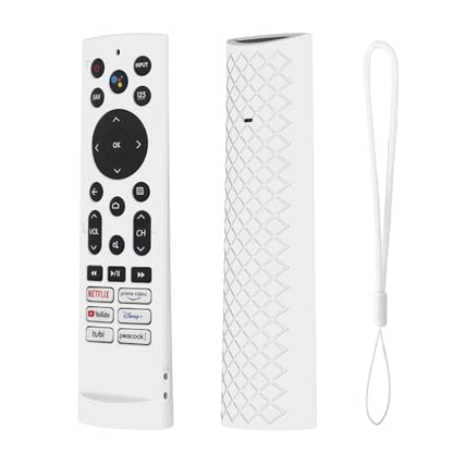 Silicone Remote Case for Hisense U8 TV Remote, ERF3A90,U7G U9G Series 4K ULED Remote Skin, Glow Green - color: WHITE