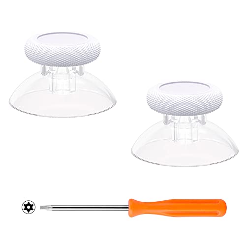 eXtremeRate Replacement Thumbsticks for Xbox Core Wireless Controller, Joysticks Repair Kit for Xbox Series X/S Controller, Custom Analog Stick Buttons for Xbox One S/X/Elite - Solid White - color: Solid White