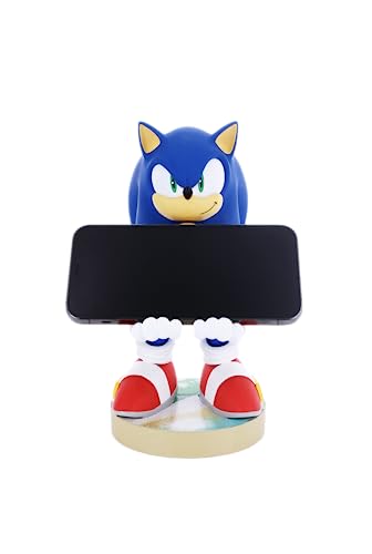 Cableguys Modern Sonic Controller Holder & Phone Stand - Gaming Setup Accessories for Desk and Game Room, Controller Stand Compatible with Xbox, PlayStation & Most Standard Game Controllers