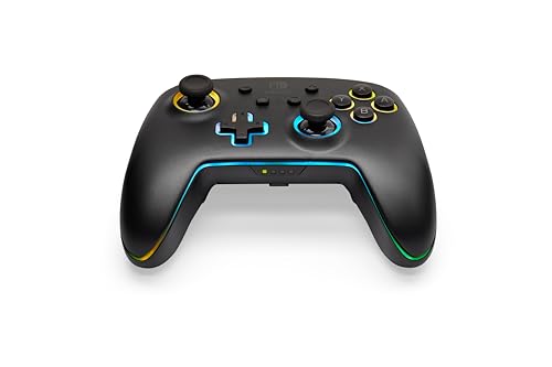 PowerA Enhanced Wireless Nintendo Switch and Switch 2 Controller with Lumectra, gaming controller, Officially licensed - style: Multi-Zone RGB Lighting